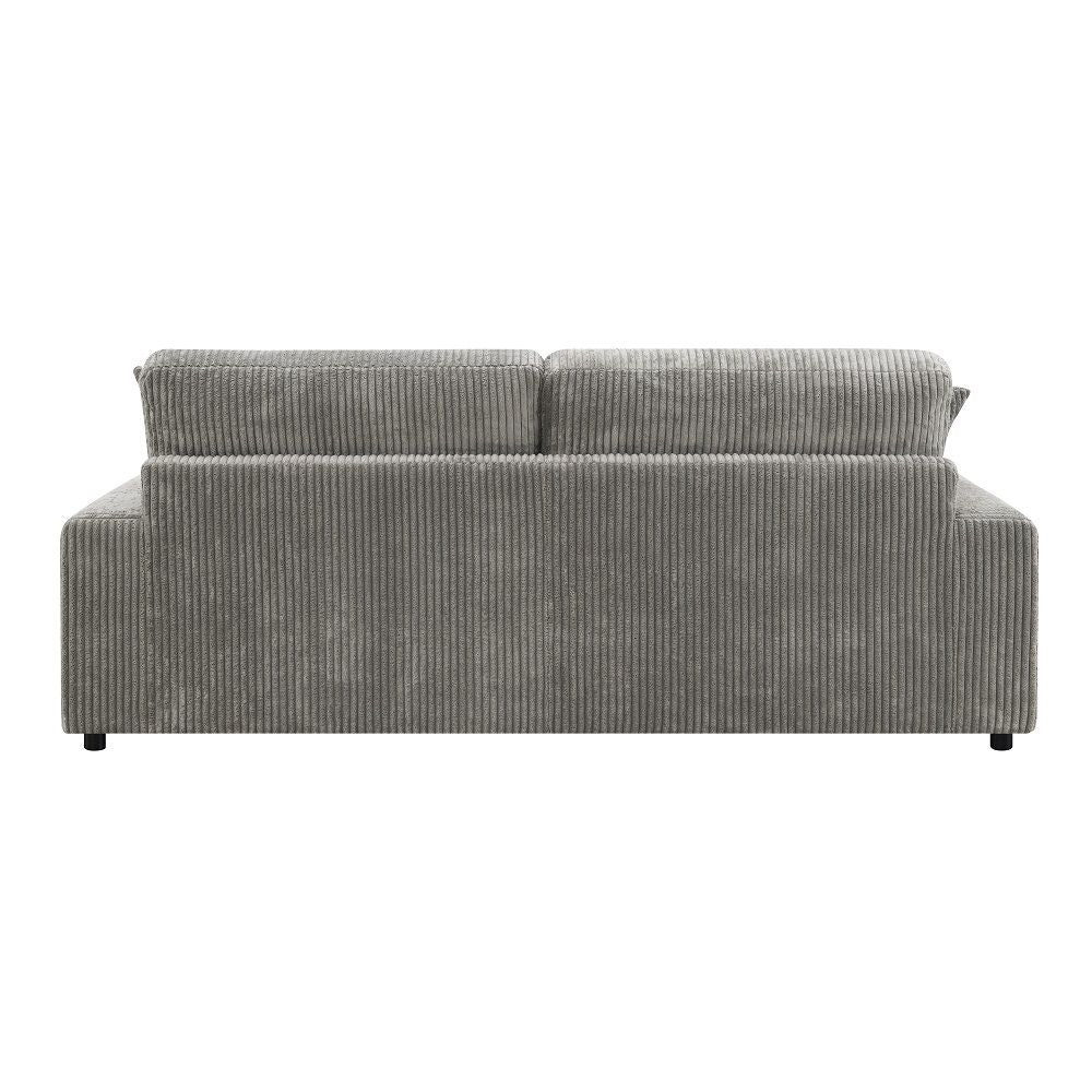 Tavia - Reversible Sectional Sofa With 6 Pillows - Gray Corduroy - Urban Living Furniture (Los Angeles, CA)