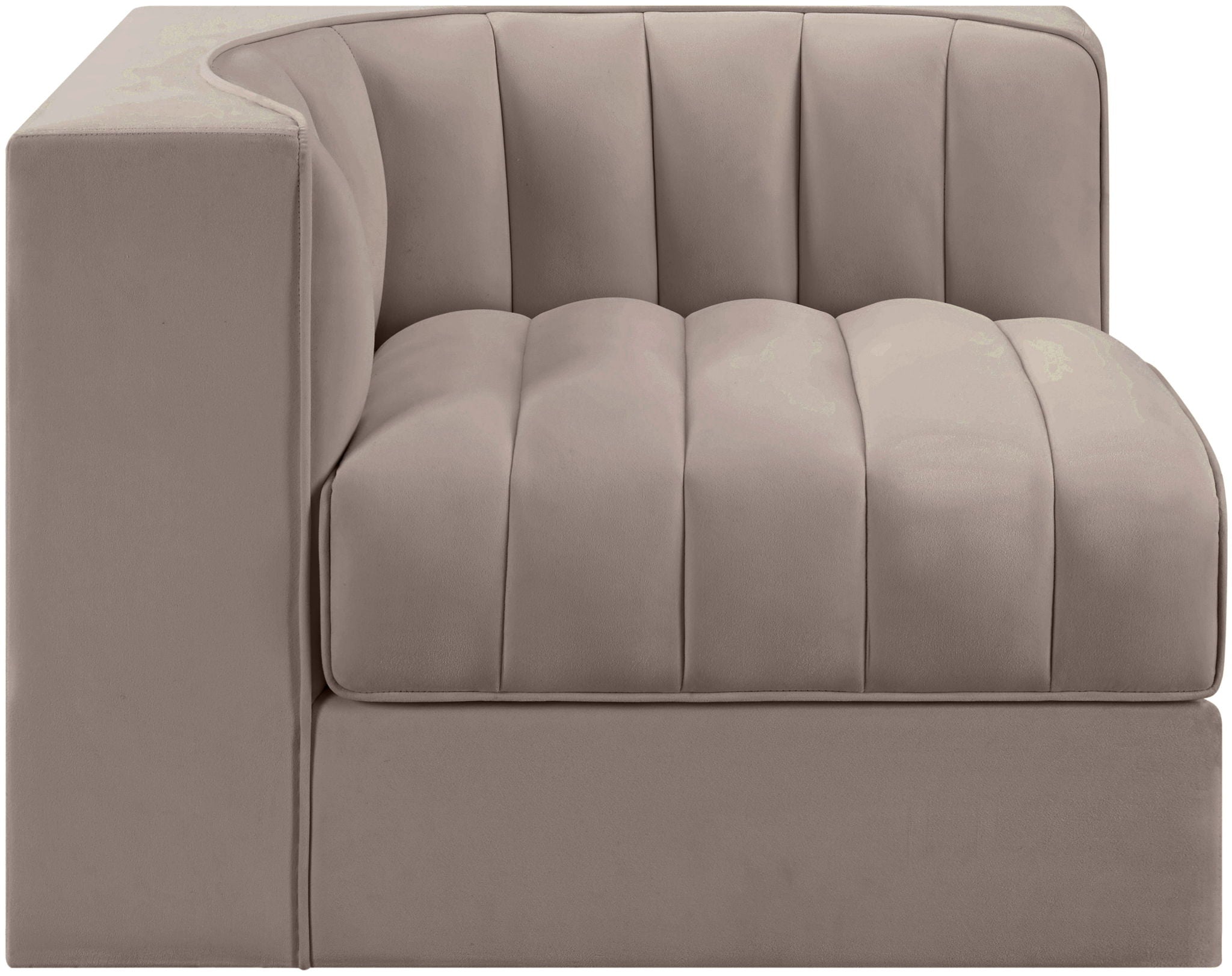Rummi - Velvet Performance Fabric Upholstered Modular Corner Chair - Urban Living Furniture (Los Angeles, CA)