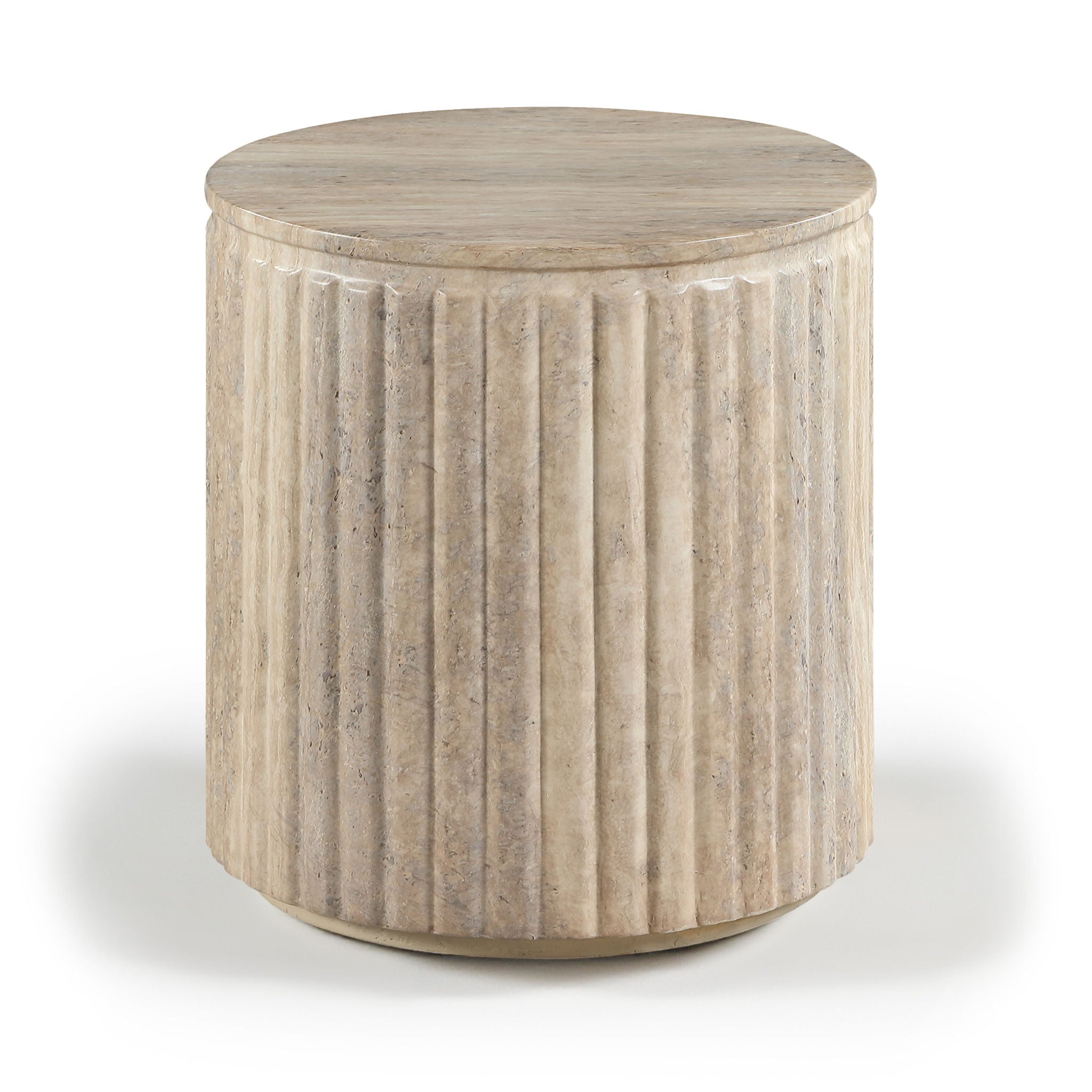Catania - Concrete Indoor/Outdoor End Table - Travertine - Urban Living Furniture (Los Angeles, CA)