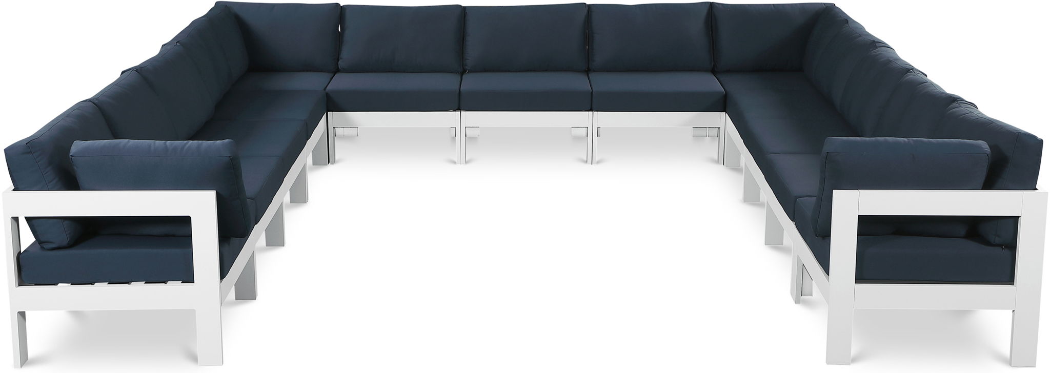 Nizuc - Outdoor Patio 13 Piece Modular Sectional With White Frame - Urban Living Furniture (Los Angeles, CA)