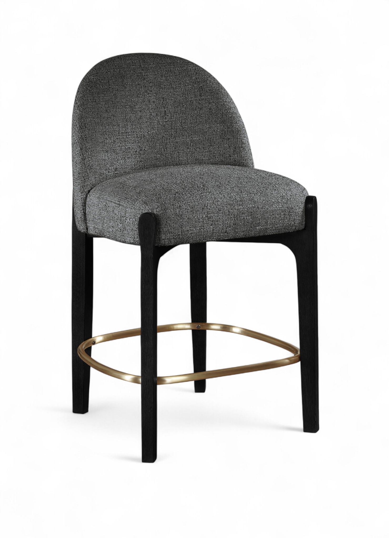 Torino - Counter Stool With Brushed Black Base