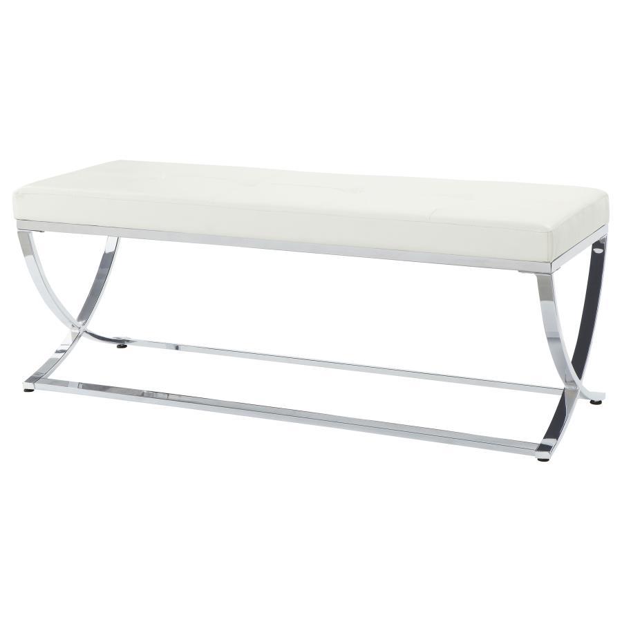 Walton - Leatherette Upholstered Tufted Accent Bench
