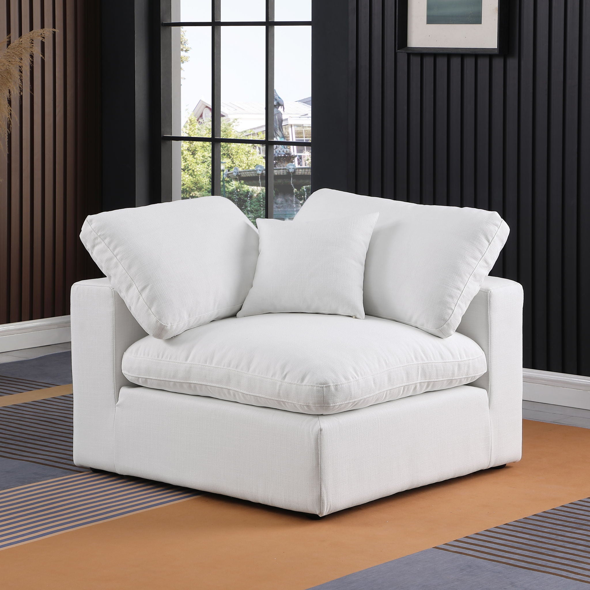 Comfy - Linen Corner Chair - Urban Living Furniture (Los Angeles, CA)