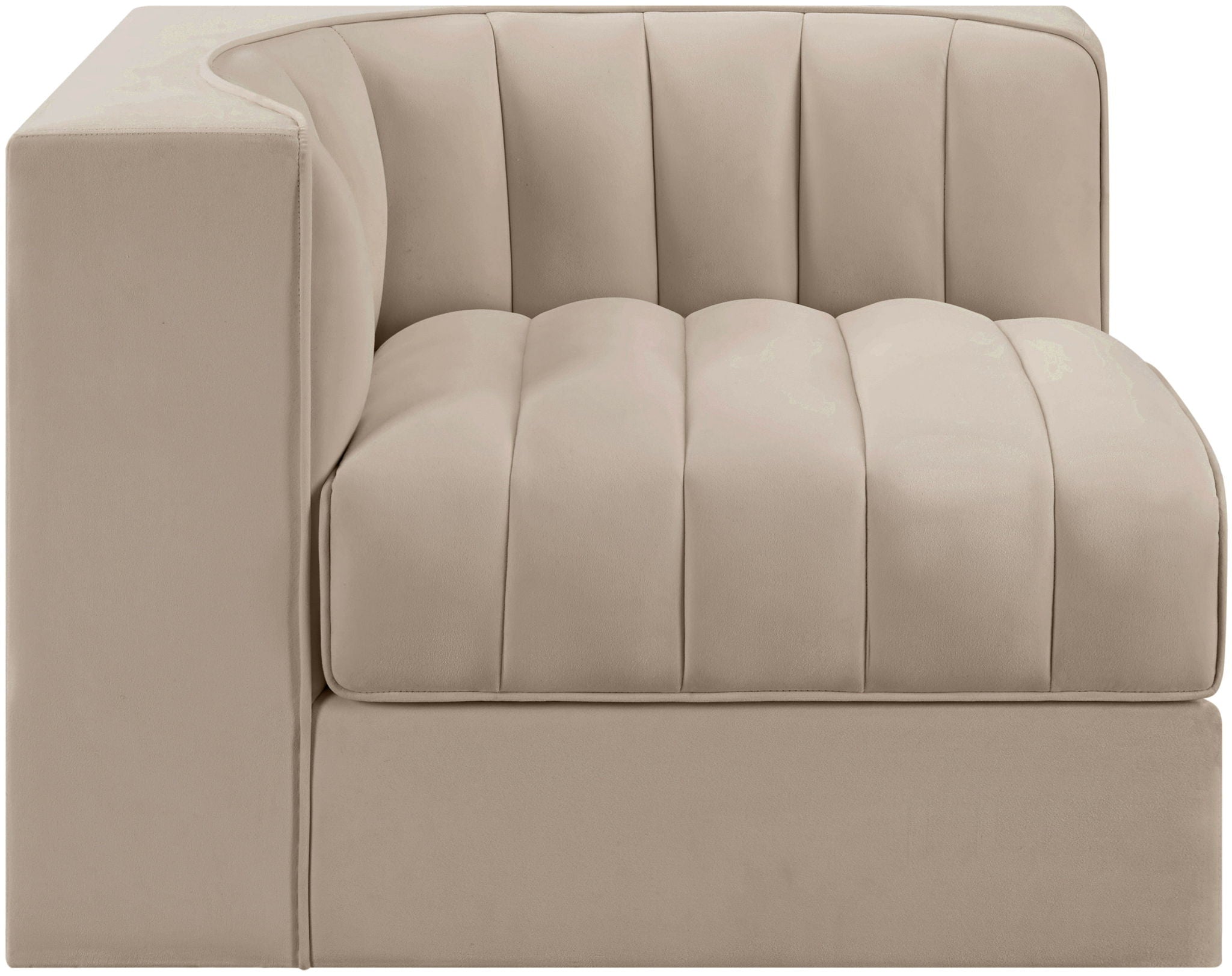 Rummi - Velvet Performance Fabric Upholstered Modular Corner Chair - Urban Living Furniture (Los Angeles, CA)