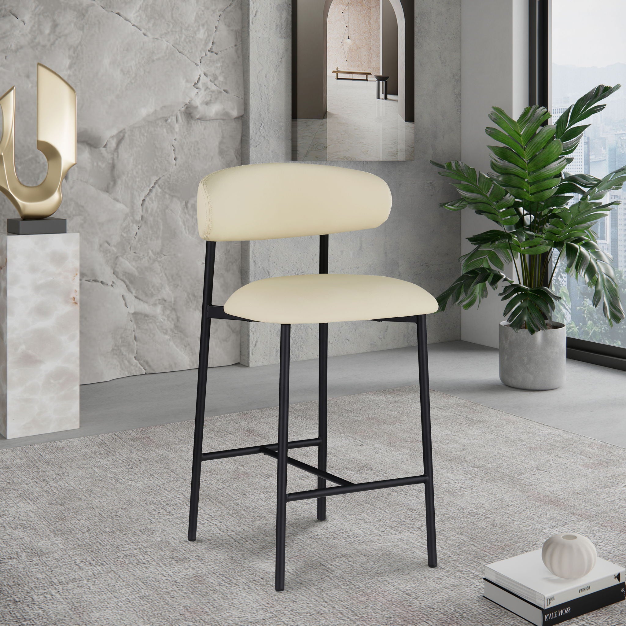 Lupita - Counter Stool (Set of 2) - Cream - Urban Living Furniture (Los Angeles, CA)