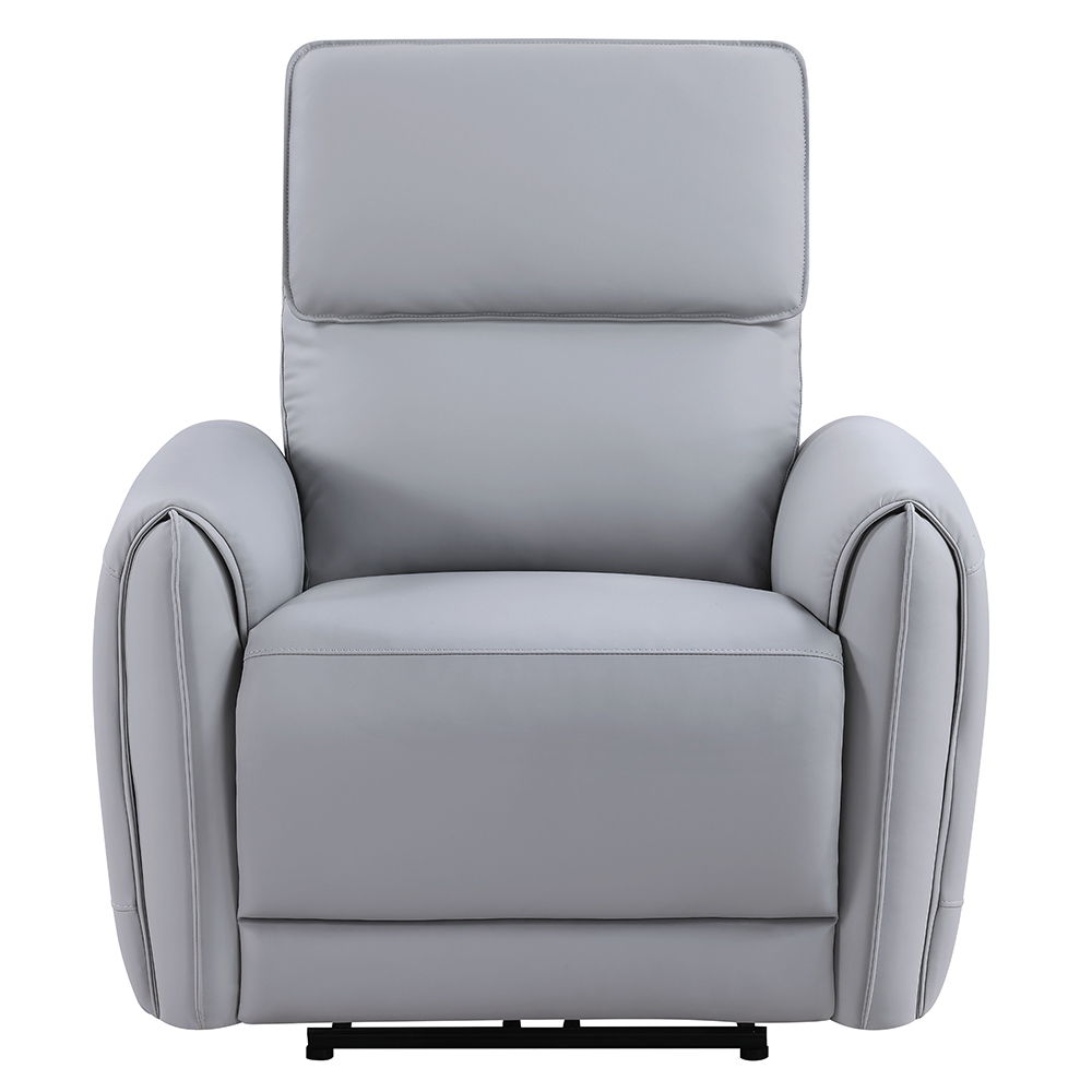 Jeromie - Power Motion Recliner With USB Port - Gray Synthetic Leather - Urban Living Furniture (Los Angeles, CA)