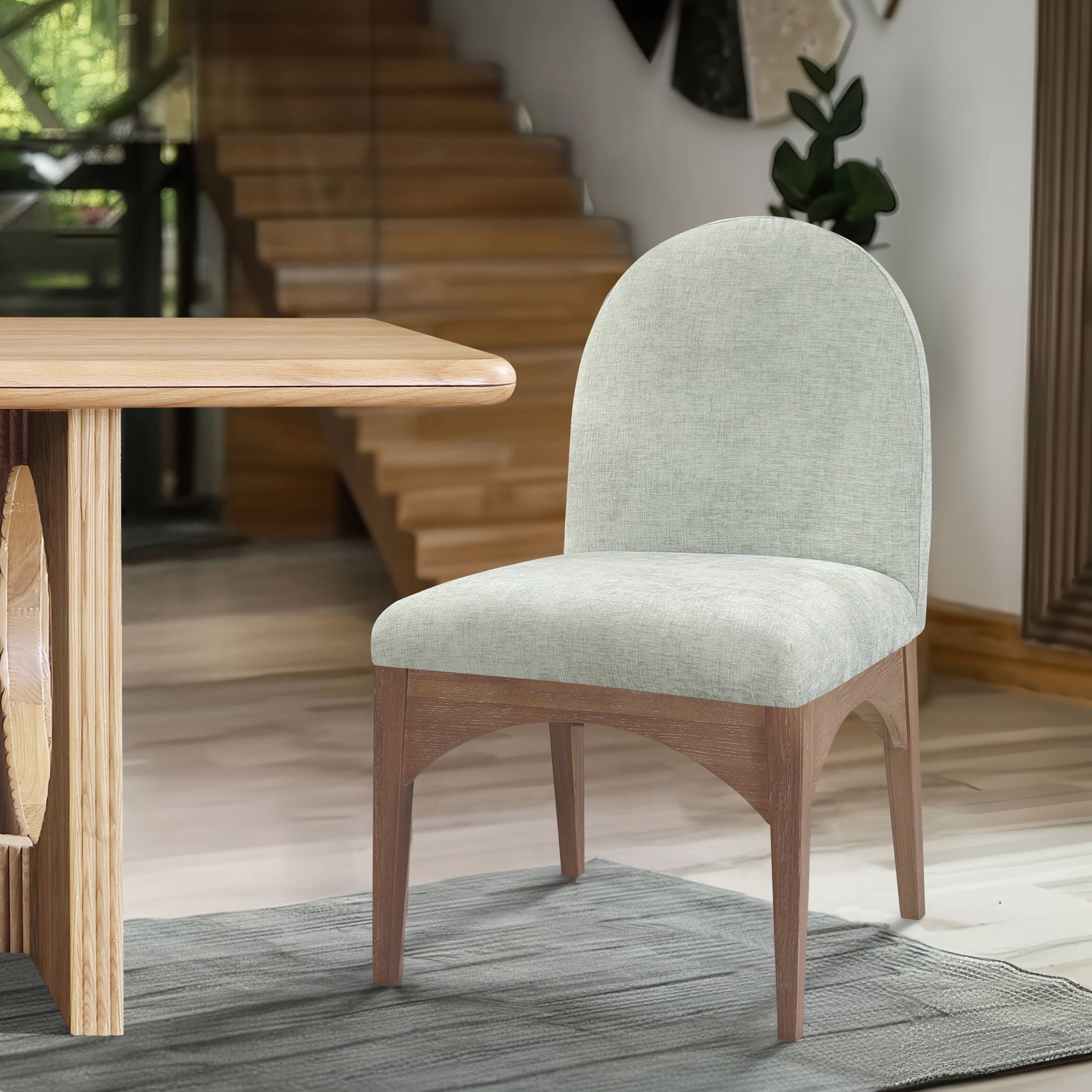 Waldorf - Chenille Dining Side Chair With Natural Legs - Urban Living Furniture (Los Angeles, CA)