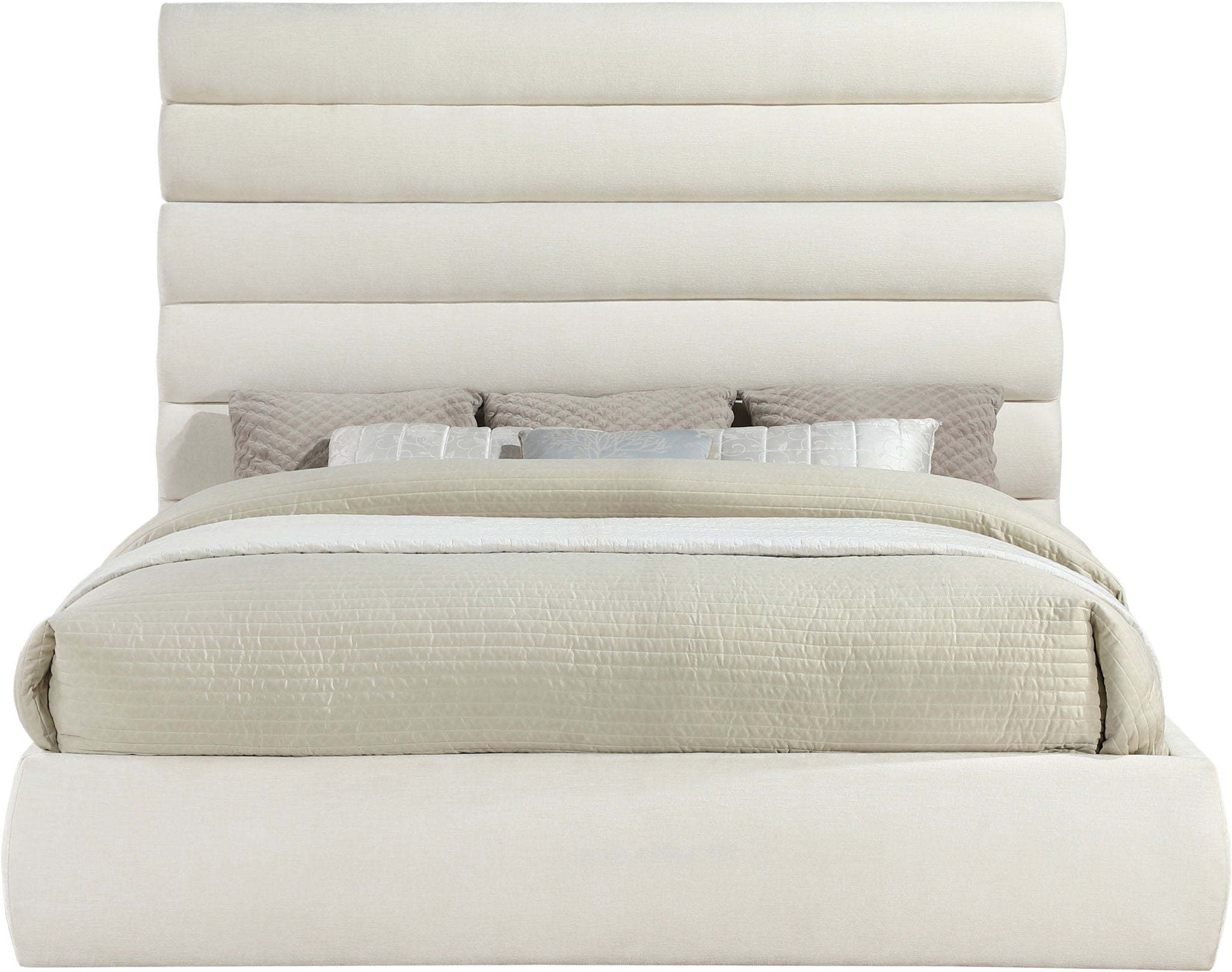 Adam - Chenille Fabric Bed With 70.5" Headboard