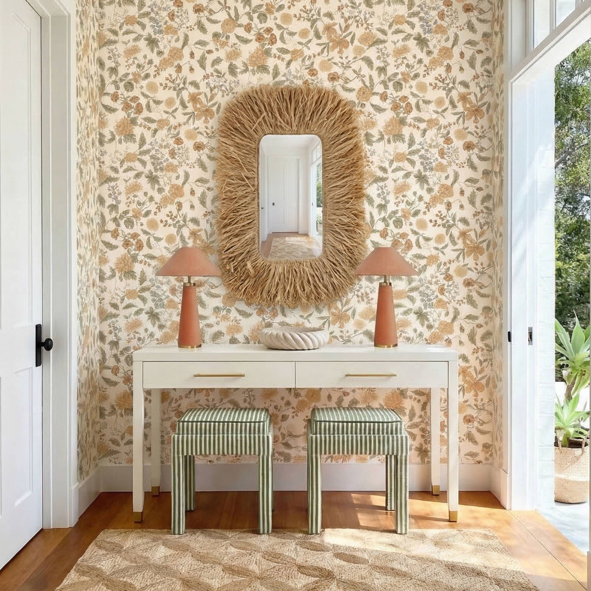Dani - Faux Shagreen 2-Drawer Console Table - Cream - Urban Living Furniture (Los Angeles, CA)