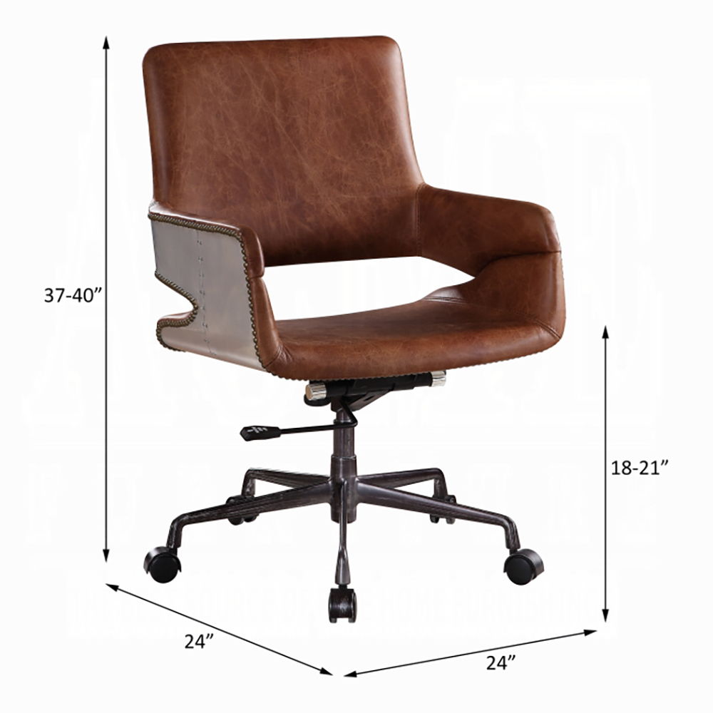 Kamau - Executive Office Chair - Vintage Cocoa Top Grain Leather - Urban Living Furniture (Los Angeles, CA)