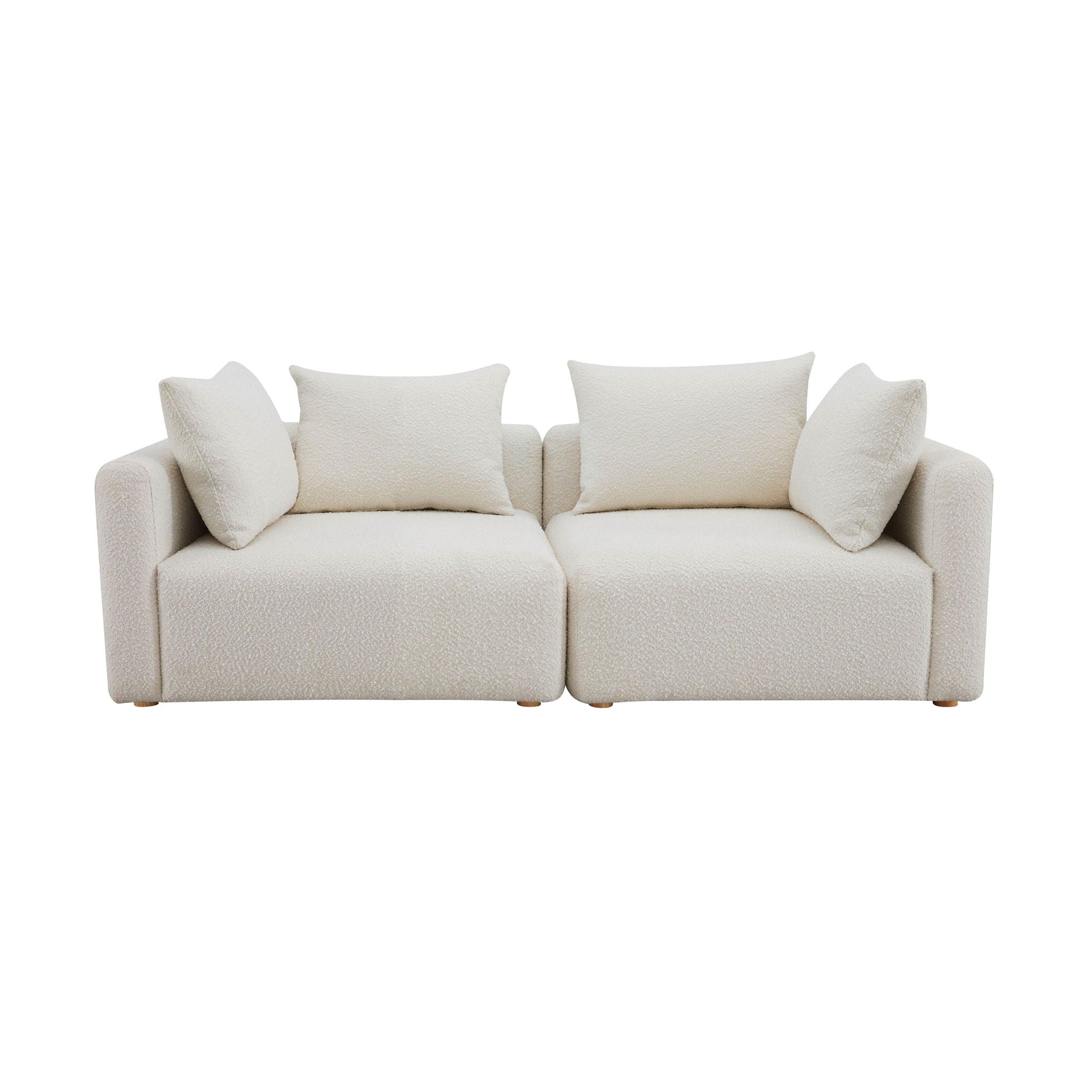 Hangover - Boucle Loveseat - Cream - Urban Living Furniture (Los Angeles, CA)