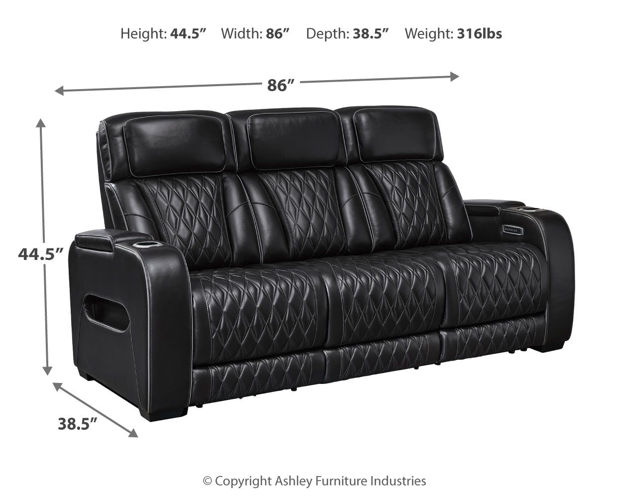 Boyington - Power Reclining Sofa With Adj Headrest - Urban Living Furniture (Los Angeles, CA)
