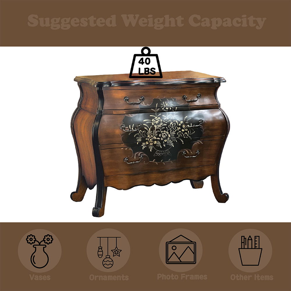 Roma - 37" Chest - Oak & Antique Black - Urban Living Furniture (Los Angeles, CA)
