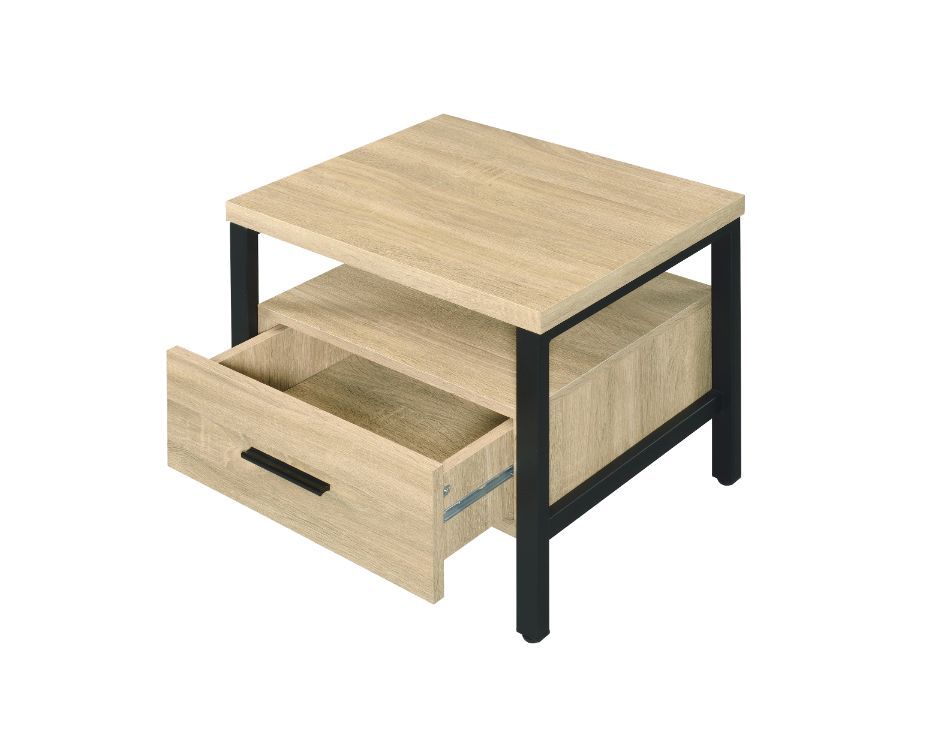 Yawan - Accent Table - Oak & Black - Urban Living Furniture (Los Angeles, CA)