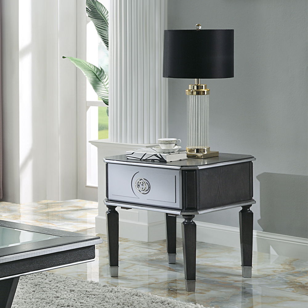 House Beatrice - End Table - Charcoal & Light Gray - Urban Living Furniture (Los Angeles, CA)