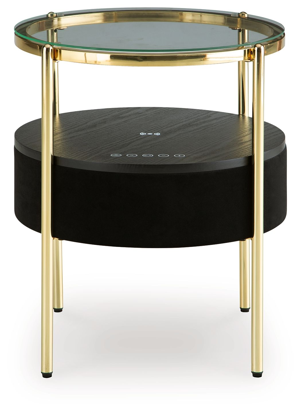 Nedman - Black / Gold Finish - Accent Table With Speaker - Urban Living Furniture (Los Angeles, CA)