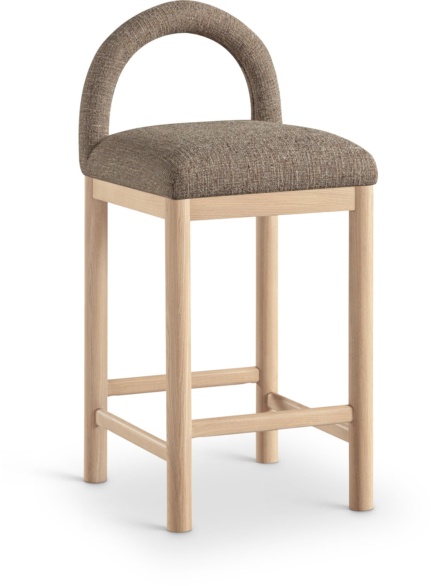Conrad - Linen Counter Stool With Natural Legs - Urban Living Furniture (Los Angeles, CA)