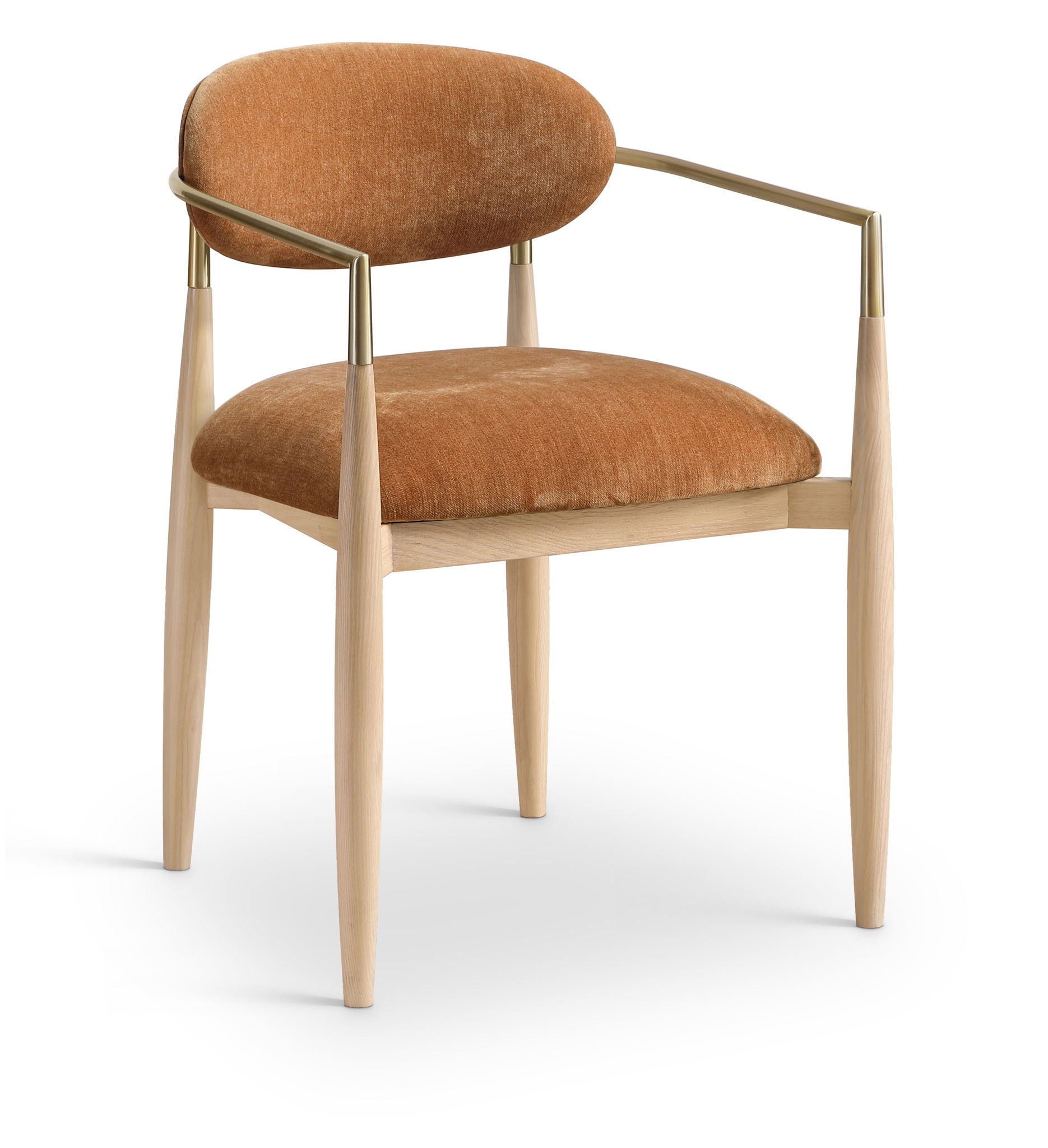 Riccio - Fabric Dining Arm Chair (Set of 2) - Natural Frame - Urban Living Furniture (Los Angeles, CA)