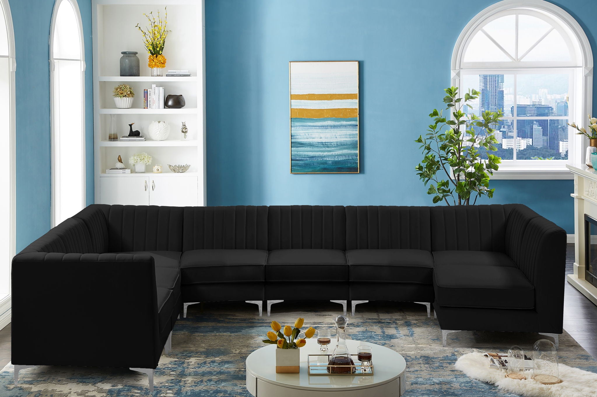 Alina - 8 Piece Velvet Modular Sectional - Urban Living Furniture (Los Angeles, CA)