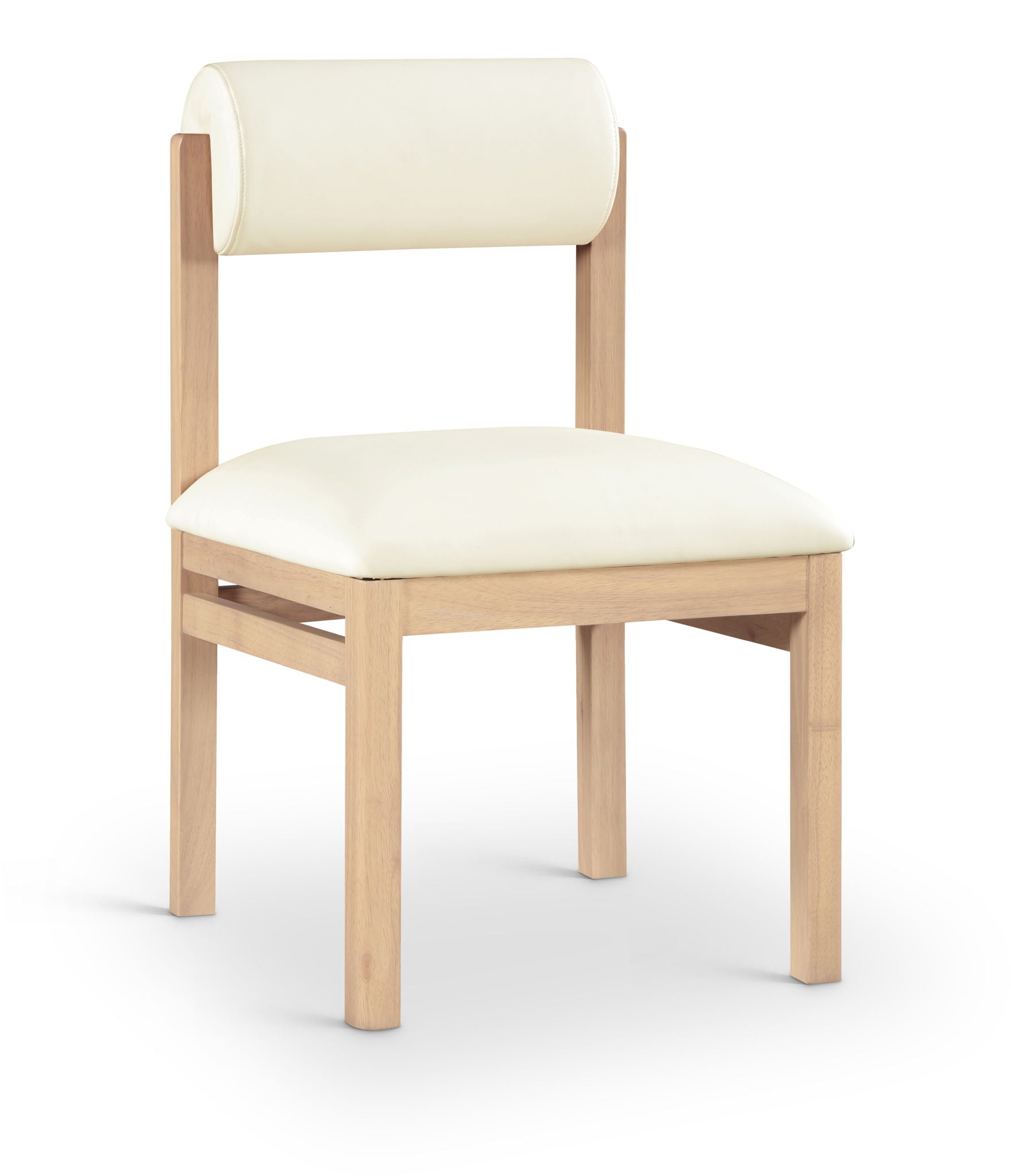 Roundhill - Faux Leather Dining Chair (Set of 2) - Natural Frame - Urban Living Furniture (Los Angeles, CA)