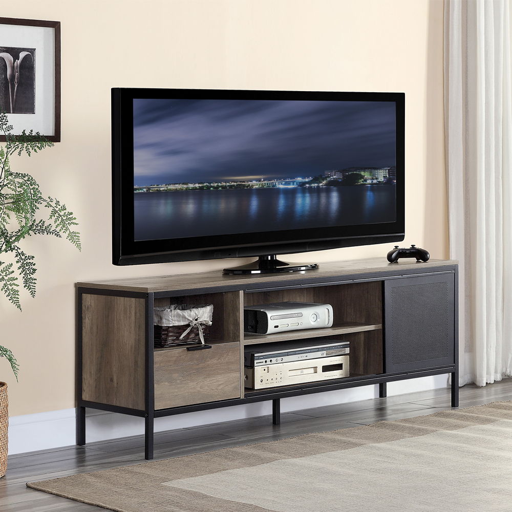 Nantan - 21" TV Stand - Rustic Oak & Black - Urban Living Furniture (Los Angeles, CA)