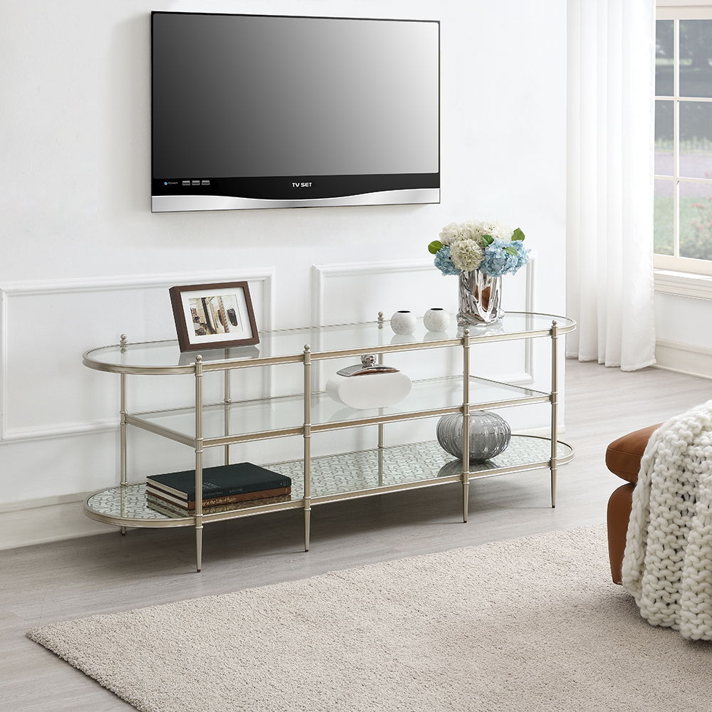 Zaba - TV Stand - Glass Top & Champagne - Urban Living Furniture (Los Angeles, CA)