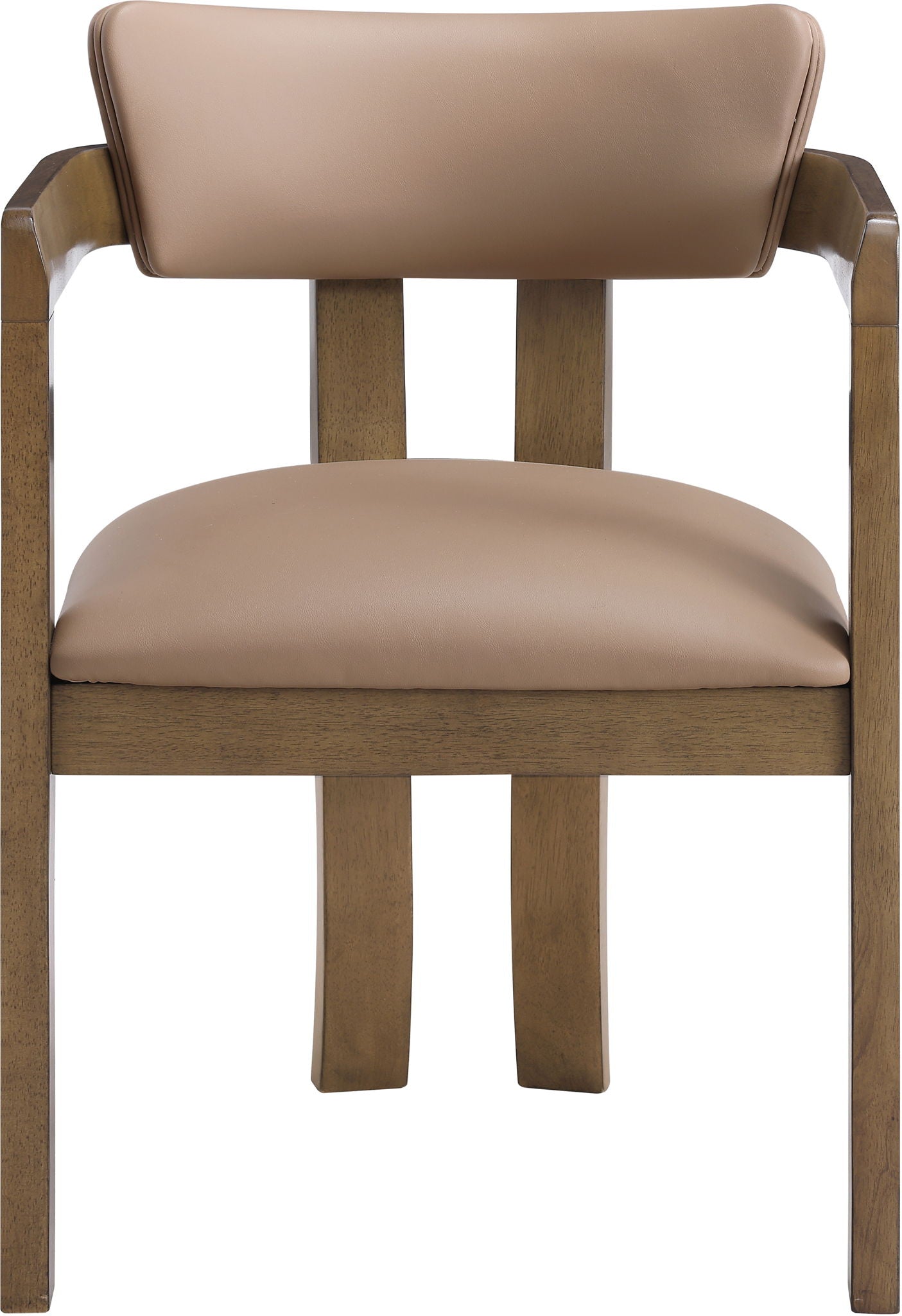 Lavrin - Vegan Leather Upholstered Dining Arm Chair (Set of 2) - Walnut Base - Urban Living Furniture (Los Angeles, CA)