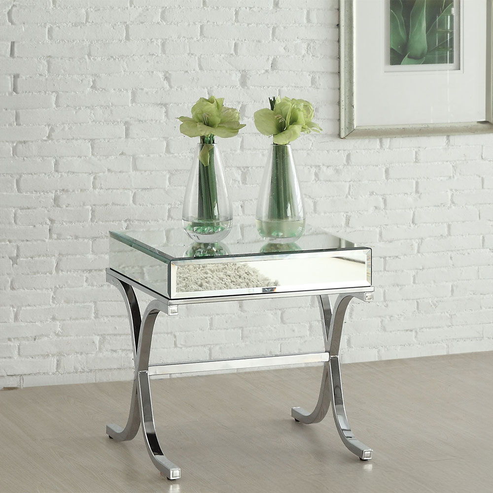 Yuri - End Table - Mirrored & Chrome - Urban Living Furniture (Los Angeles, CA)