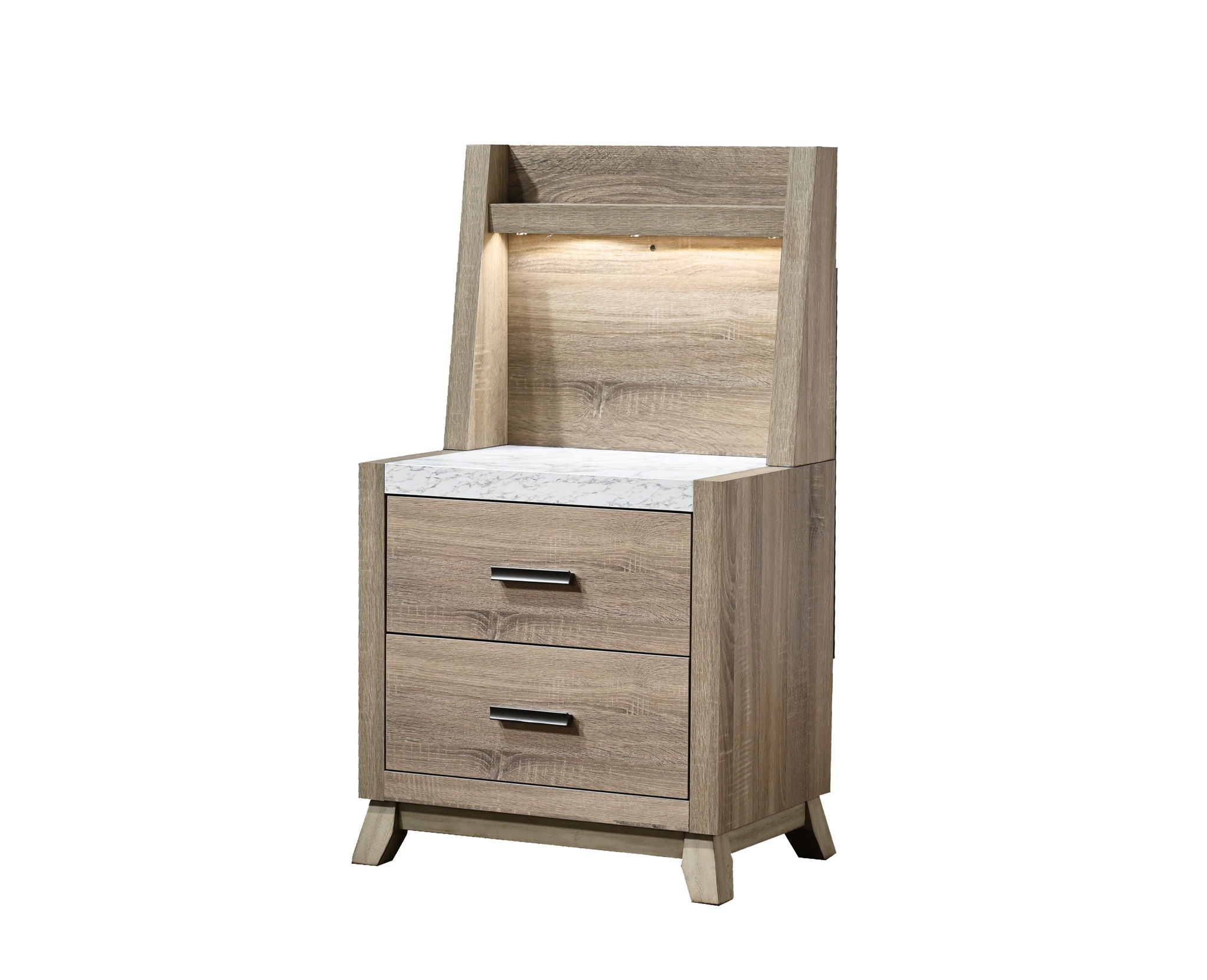 Tilston - Nightstand With Wall Panel - Natural - Urban Living Furniture (Los Angeles, CA)