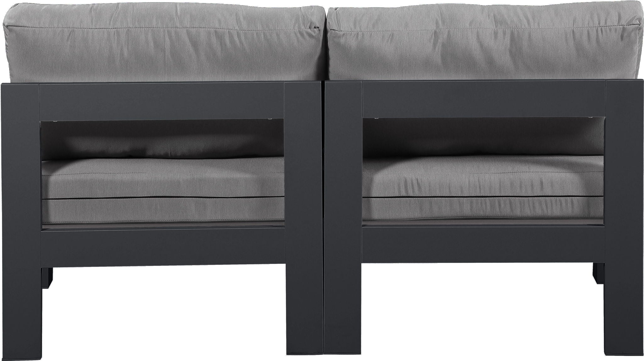 Nizuc - Outdoor Patio 2 Seat Armless Modular Sofa With Gray Frame - Urban Living Furniture (Los Angeles, CA)
