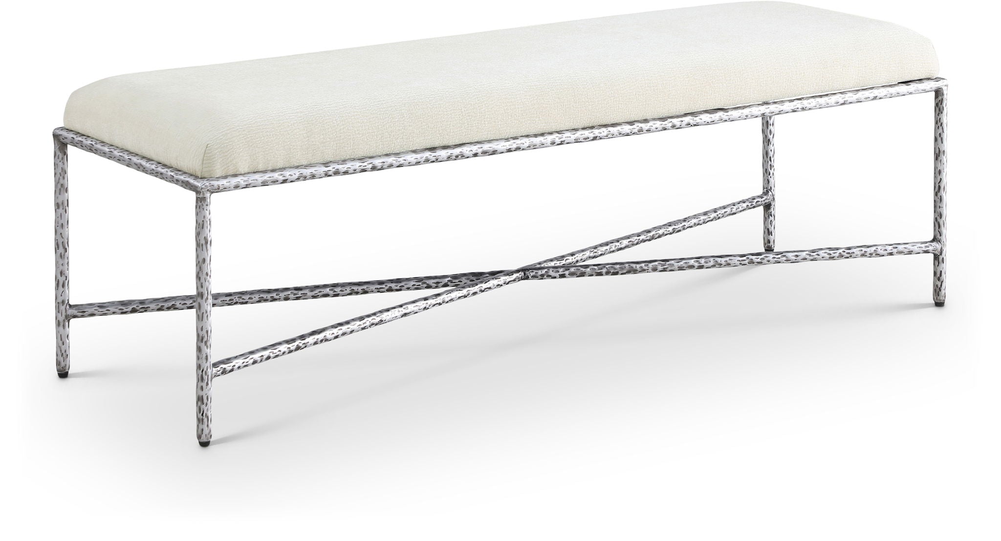 Valley - Bench With Silver Frame - Urban Living Furniture (Los Angeles, CA)