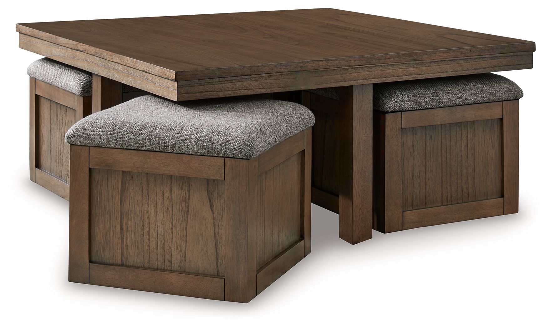 Boardernest - Brown - Cocktail Table With 4 Stools (Set of 5) - Urban Living Furniture (Los Angeles, CA)