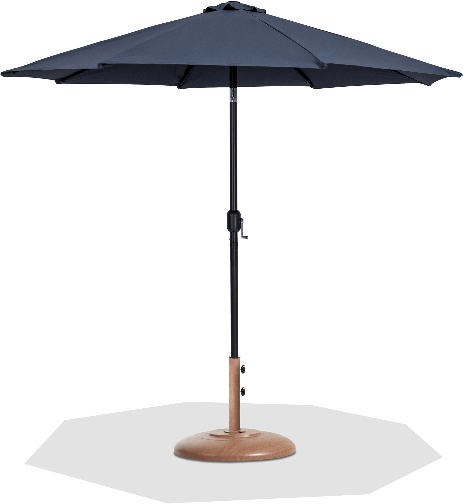 Fiji - Aluminum Patio Umbrella With Round Teak And Black Base - Urban Living Furniture (Los Angeles, CA)