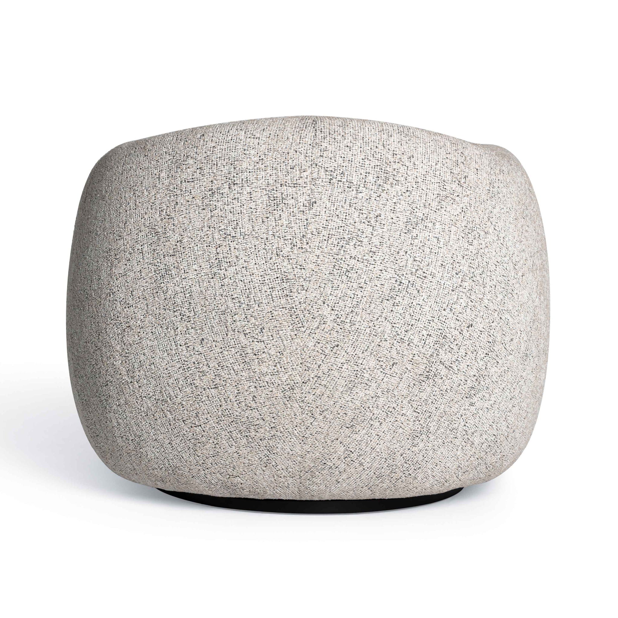 Judy - Woven Fabric Swivel Chair - Black / White