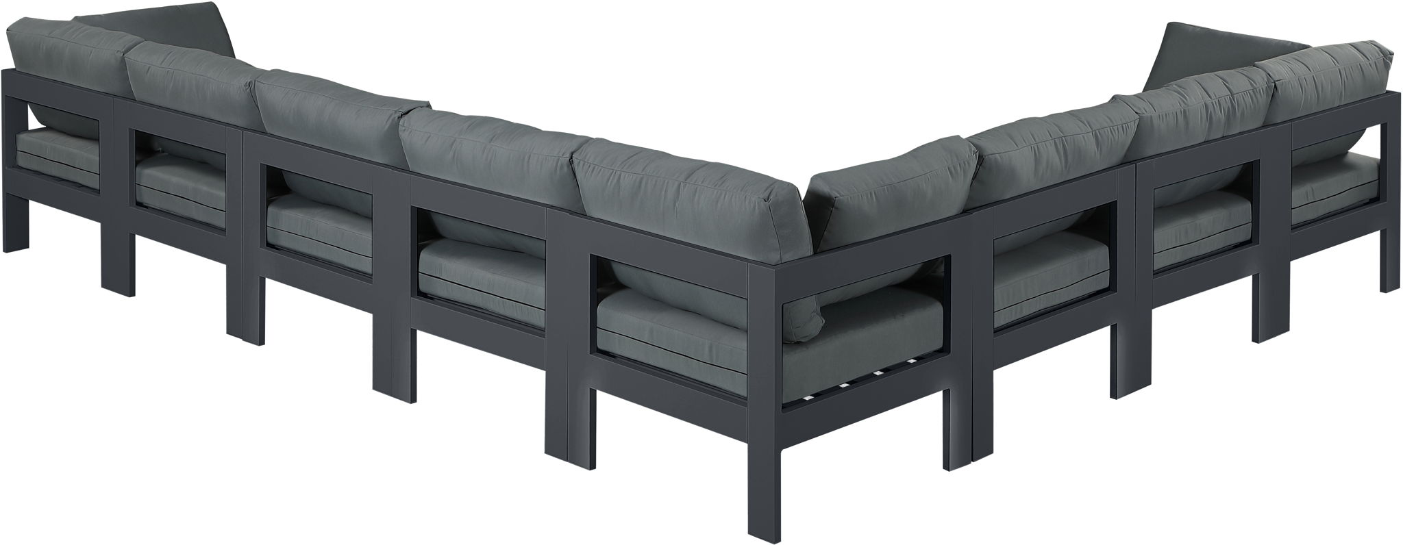 Nizuc - Outdoor Patio 8 Piece Modular Sectional With Gray Frame - Urban Living Furniture (Los Angeles, CA)