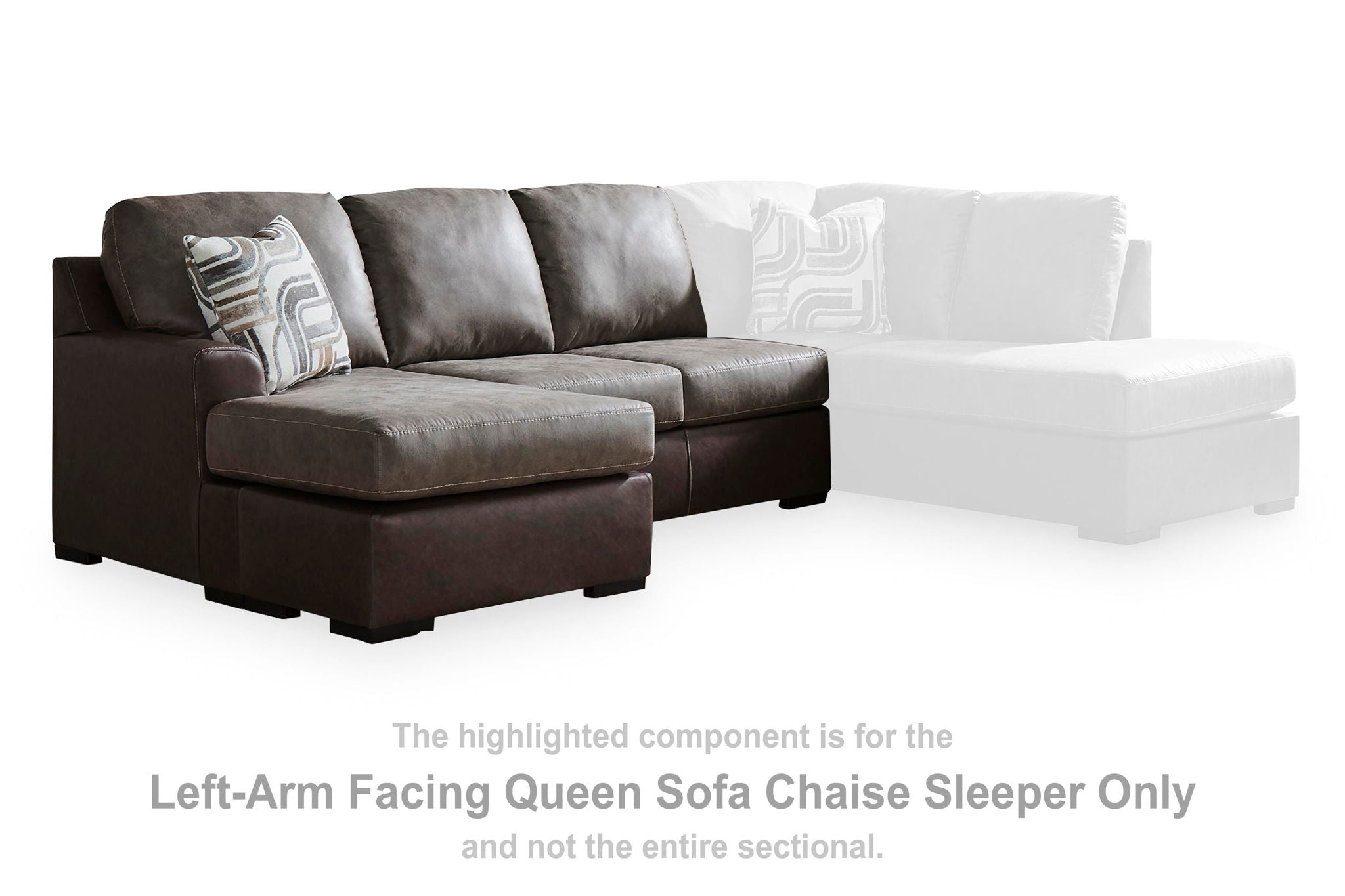 Castille Way - LAF Queen Sofa Chaise Sleeper - Fossil - Urban Living Furniture (Los Angeles, CA)