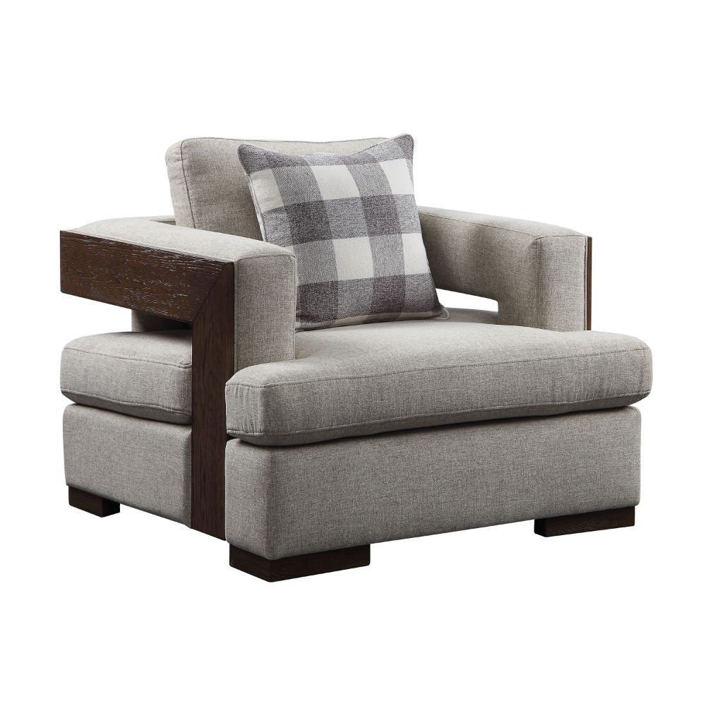 Niamey - Chair With Pillow - Fabric & Walnut - Urban Living Furniture (Los Angeles, CA)