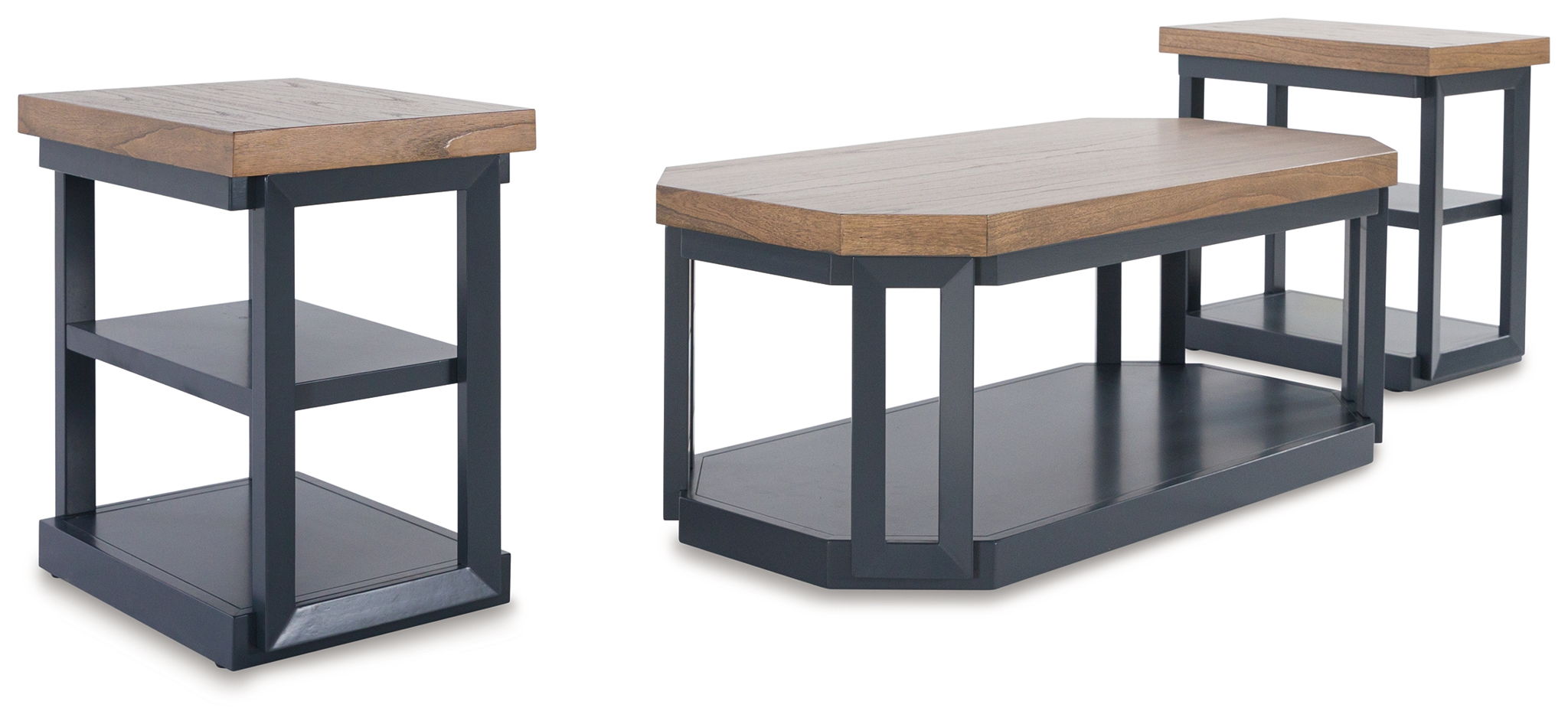 Landocken - Brown / Blue - Occasional Table Set (Set of 3) - Urban Living Furniture (Los Angeles, CA)