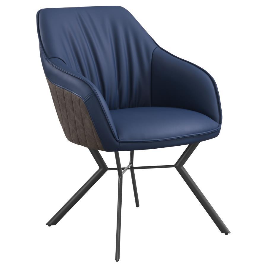 Mayer - Upholstered Dining Arm Chair (Set of 2) - Blue - Urban Living Furniture (Los Angeles, CA)