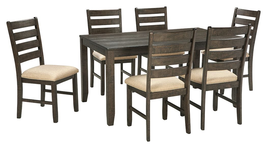 Rokane - Brown - Dining Room Table Set (Set of 7) - Urban Living Furniture (Los Angeles, CA)