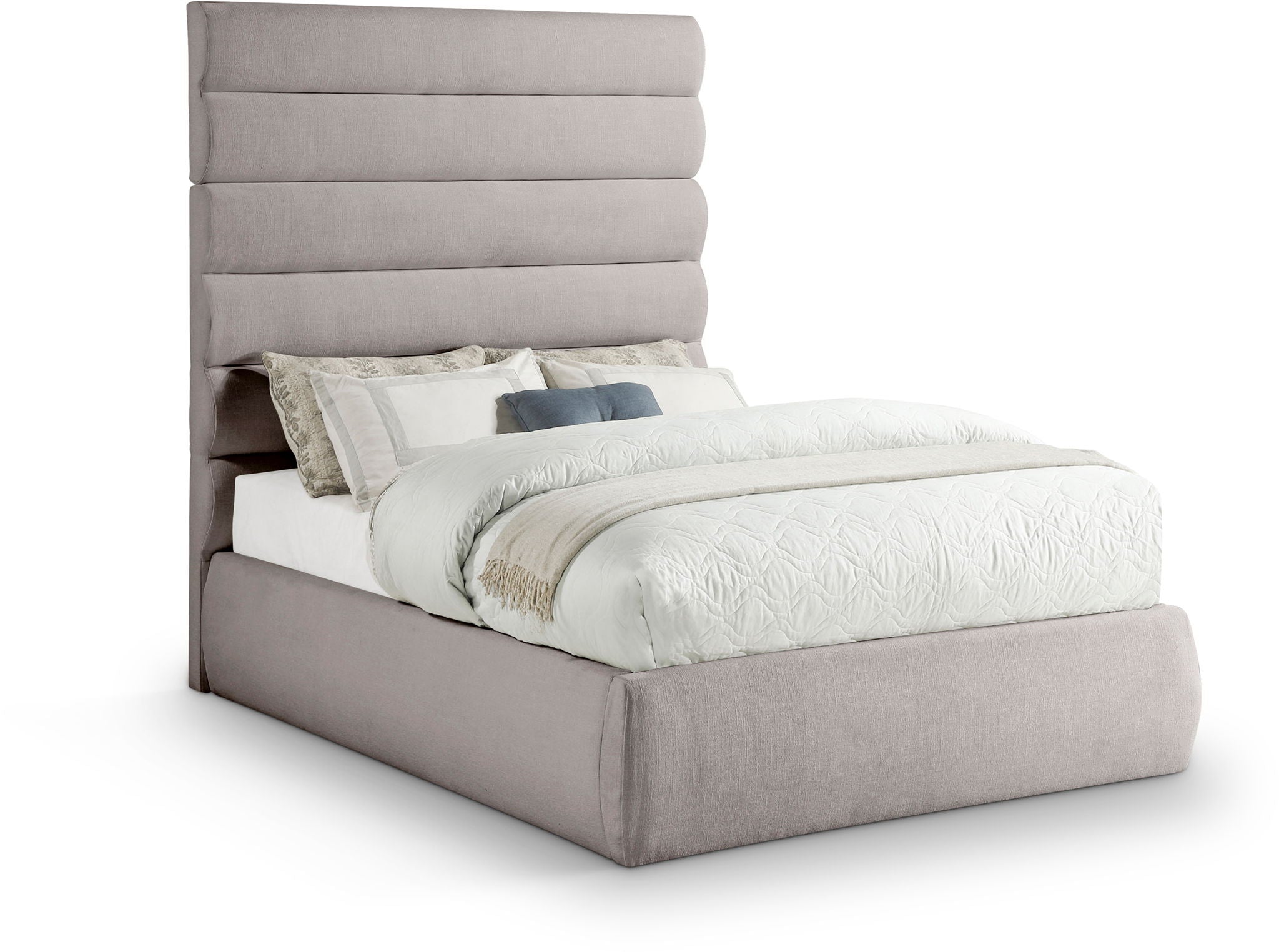 Adam - Linen Fabric Bed With 70.5" Headboard - Urban Living Furniture (Los Angeles, CA)