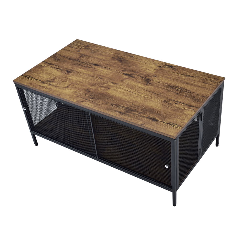 Winam - Coffee Table - Antique Oak & Black - Urban Living Furniture (Los Angeles, CA)