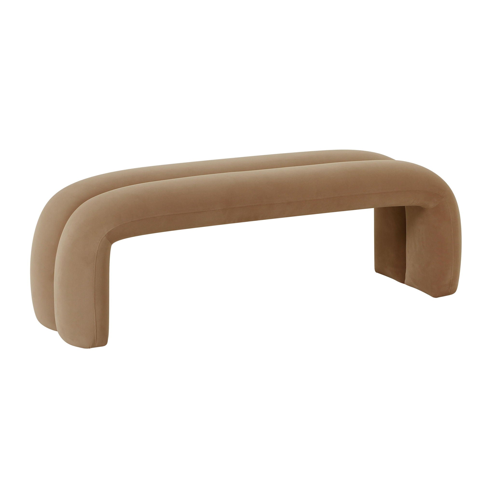 Leigh - Velvet Channeled Bench - Urban Living Furniture (Los Angeles, CA)