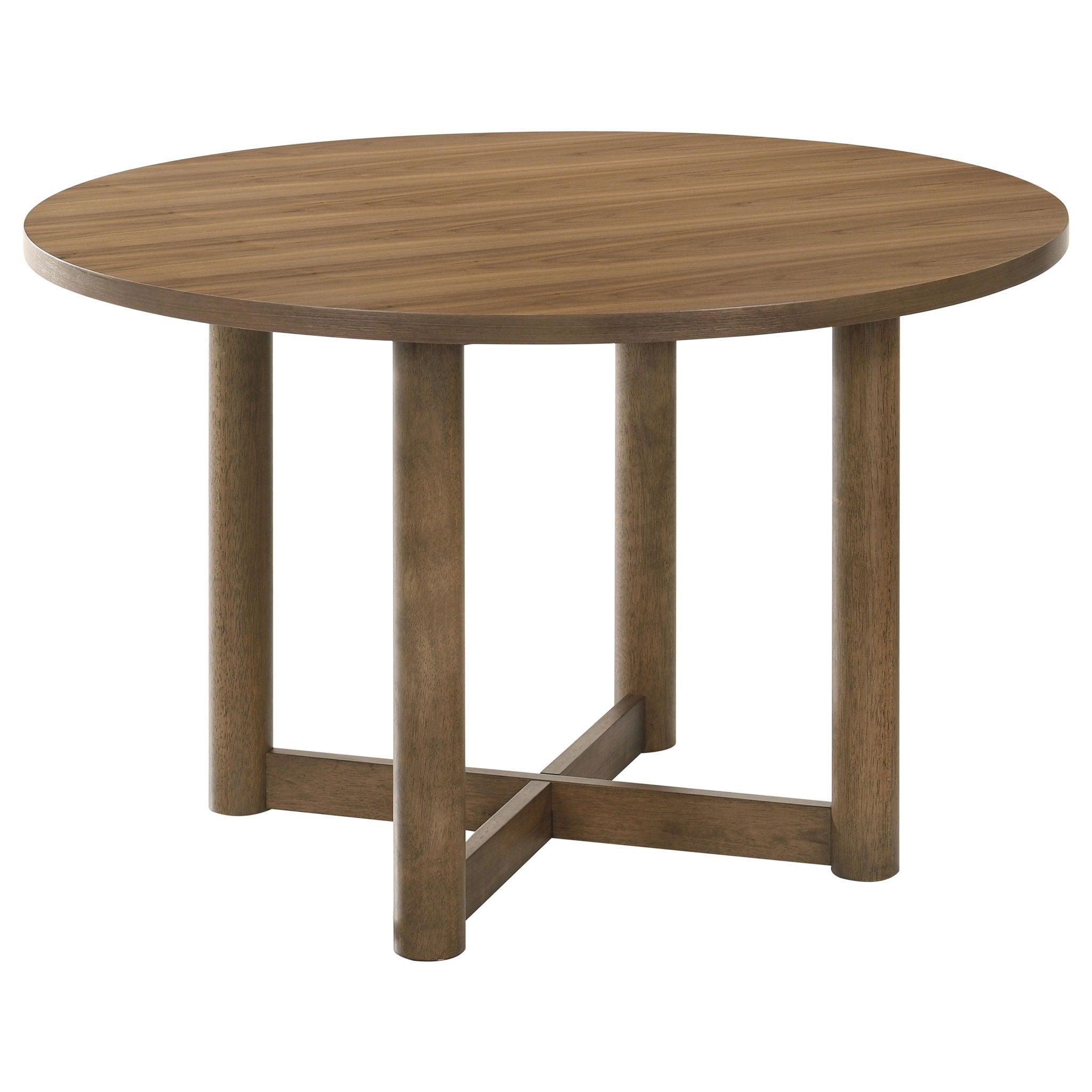 Crestmore - Round Wood Dining Table - Walnut - Urban Living Furniture (Los Angeles, CA)