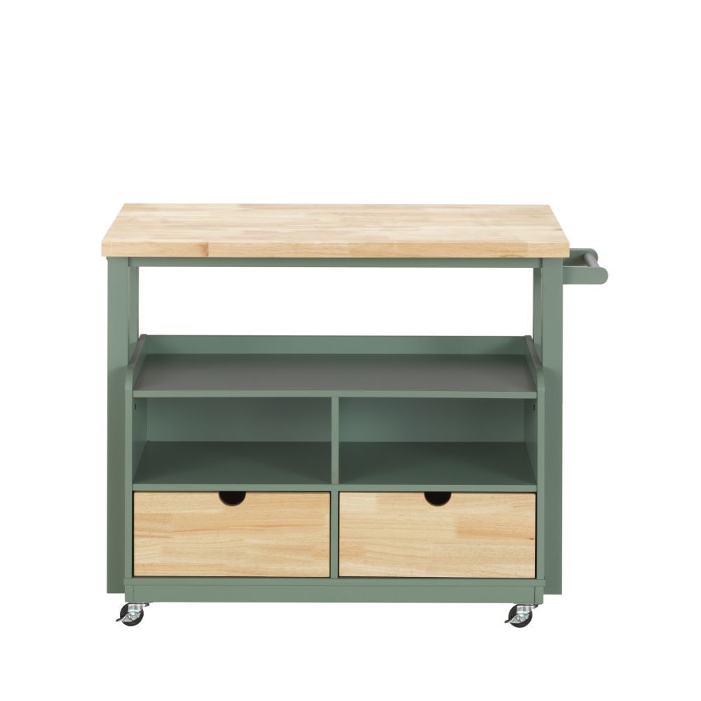 Harper - Kitchen Cart - Natural & Green - Urban Living Furniture (Los Angeles, CA)
