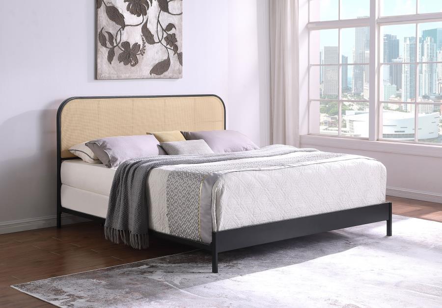 Amherst - Radio Weave Rattan Metal Bed - Urban Living Furniture (Los Angeles, CA)