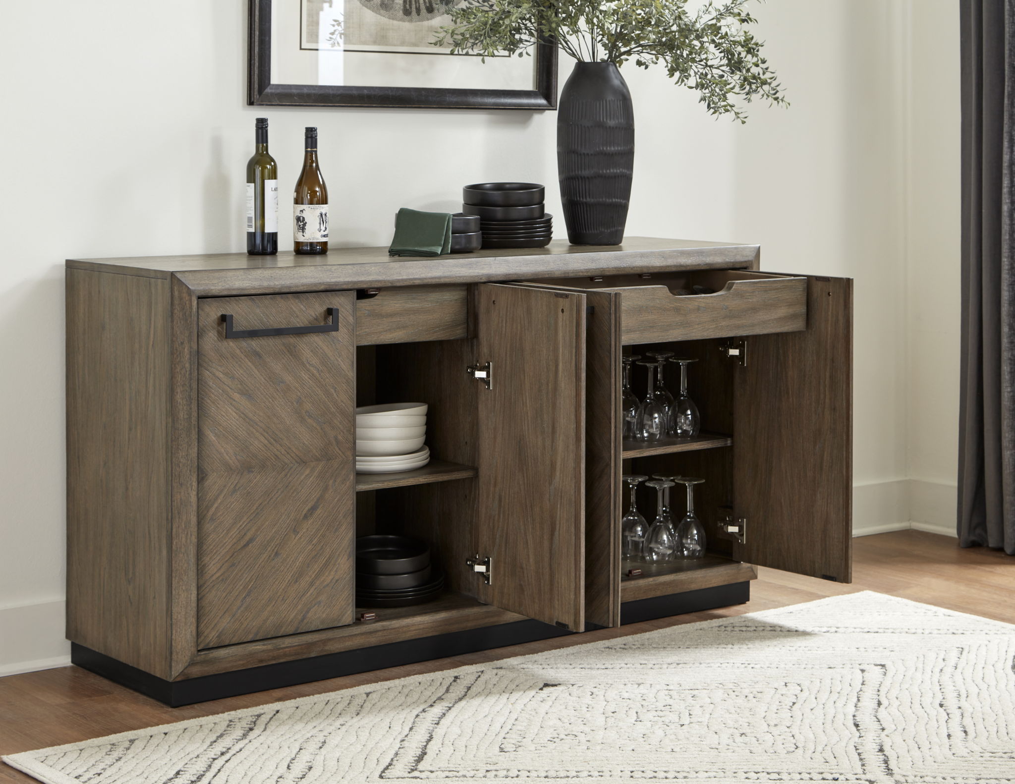 Cedar Fork - Dining Sideboard - Smoked Arabica - Urban Living Furniture (Los Angeles, CA)