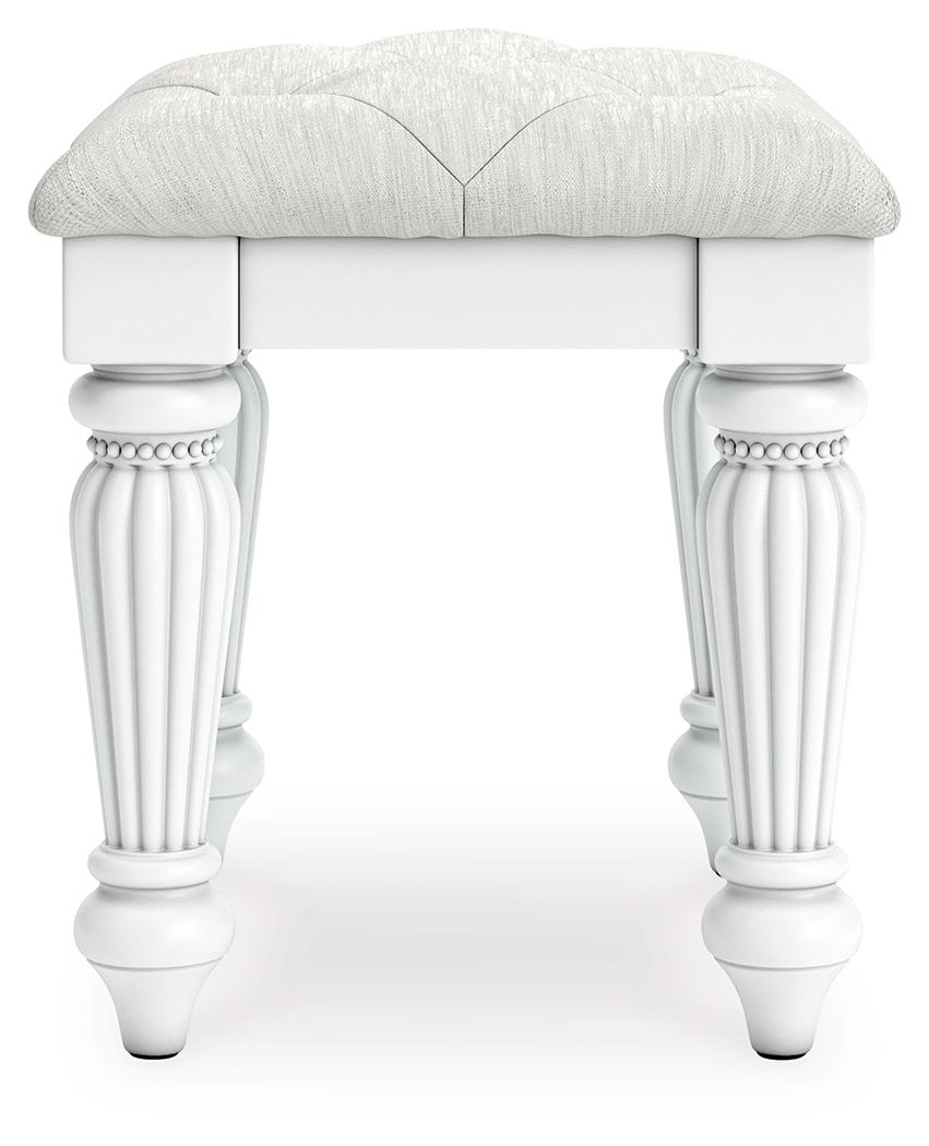 Kozlani - Vanity Upholstered Stool - White - Urban Living Furniture (Los Angeles, CA)