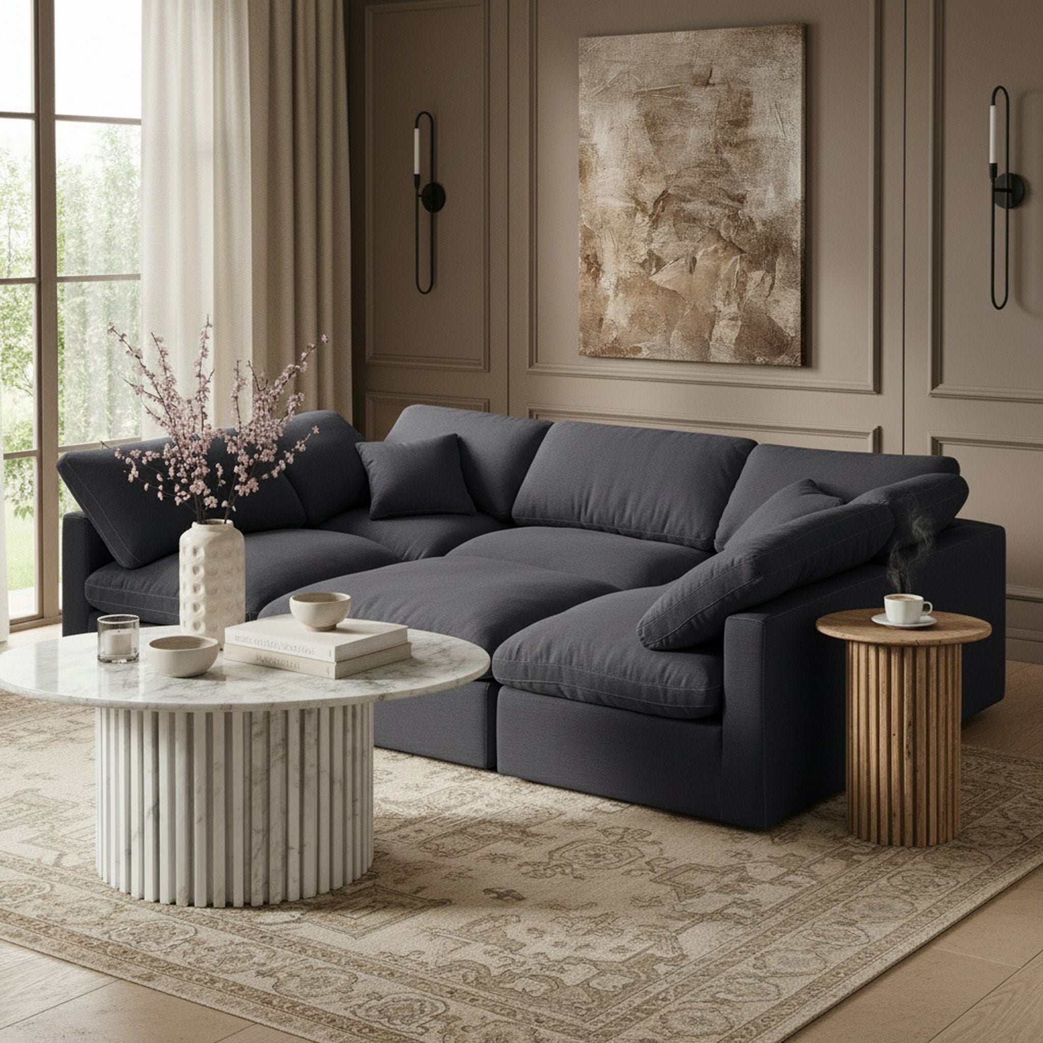 Indulge - Linen 6 Piece Modular Sectional - Urban Living Furniture (Los Angeles, CA)