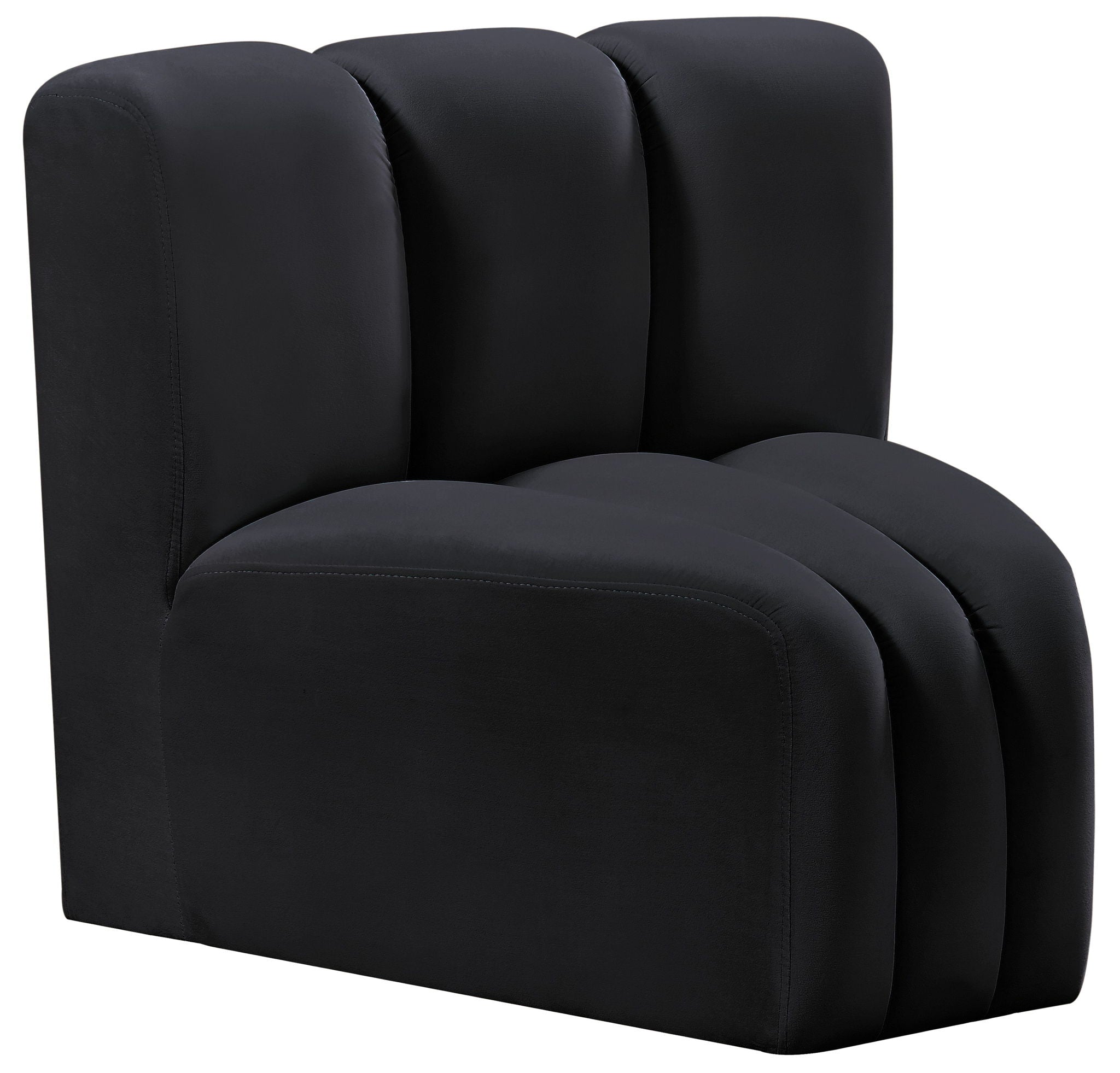 Arc - Velvet Curved Corner Chair - Urban Living Furniture (Los Angeles, CA)